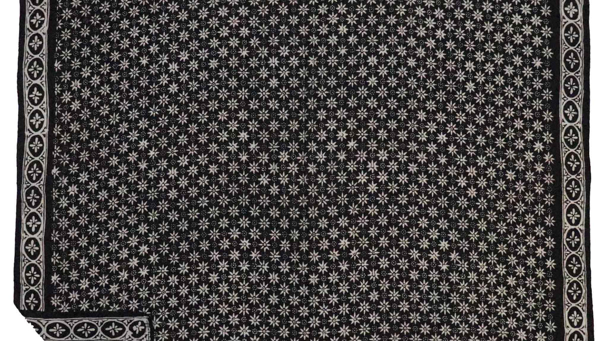 Black Mirage batik bandana ready to frame