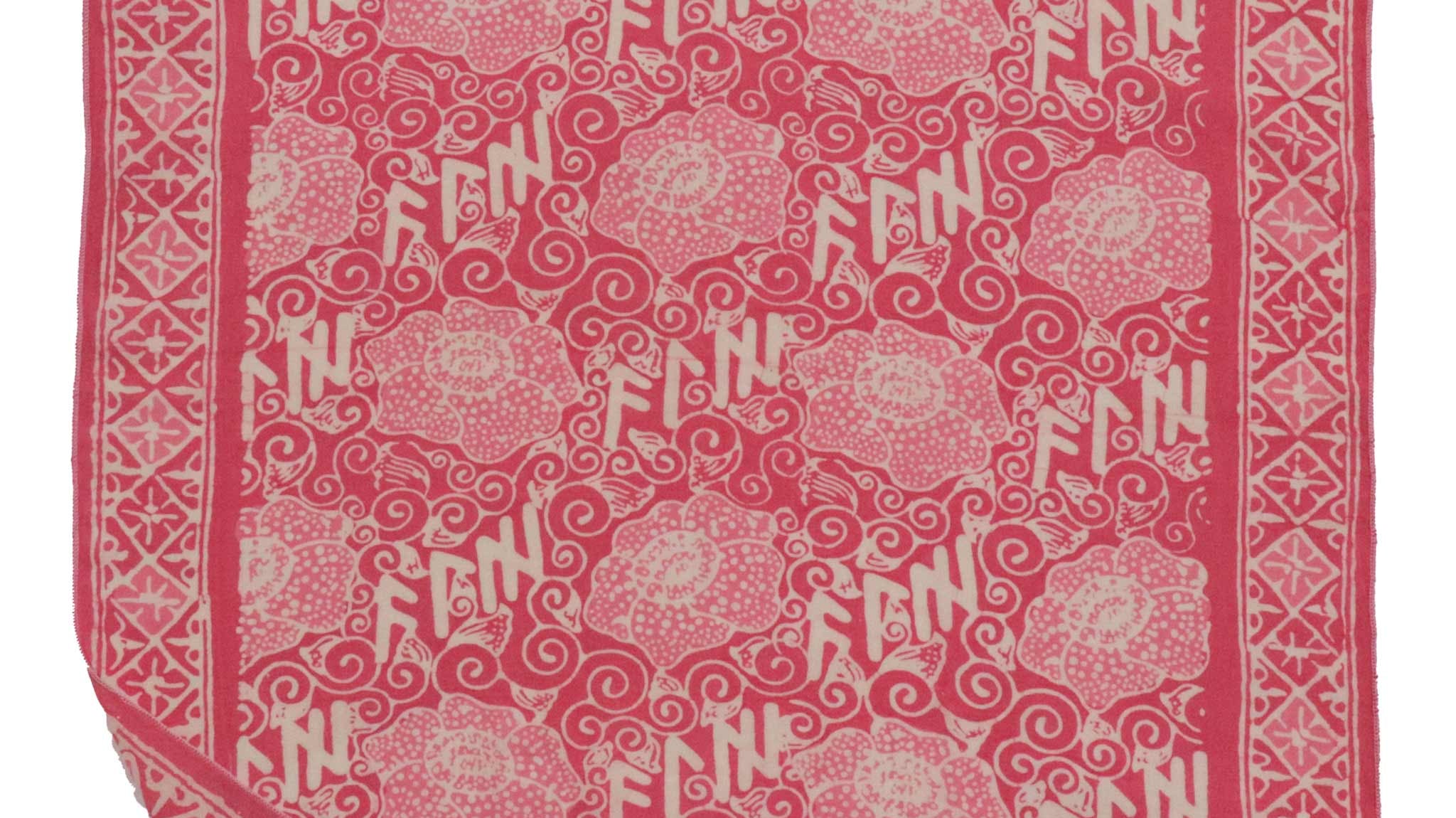 Kasih Co-op pink batik bandana in Giant Padma pattern, a Mother's Day gift idea