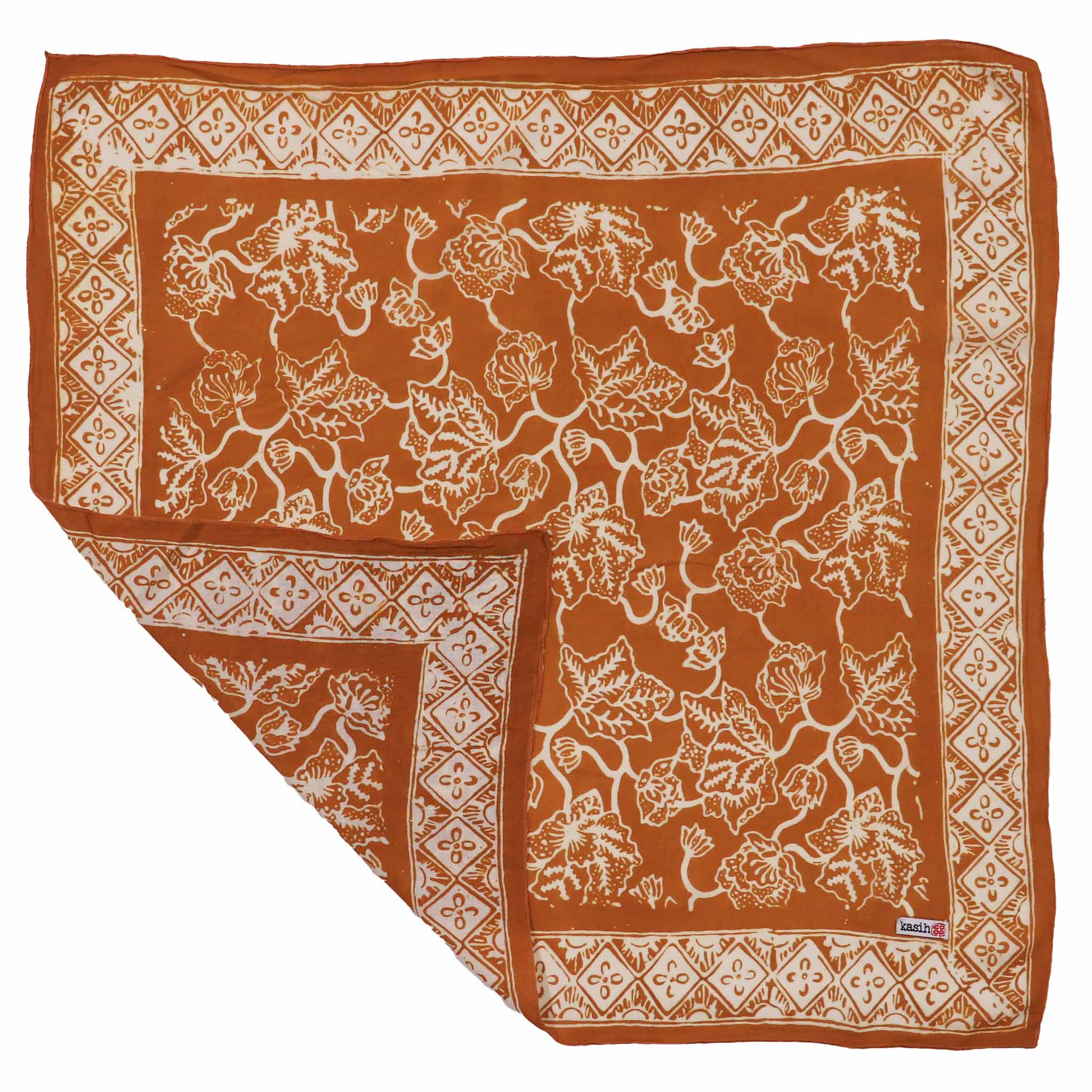 Sunrise, Orange, Mustard Yellow batik cotton bandana