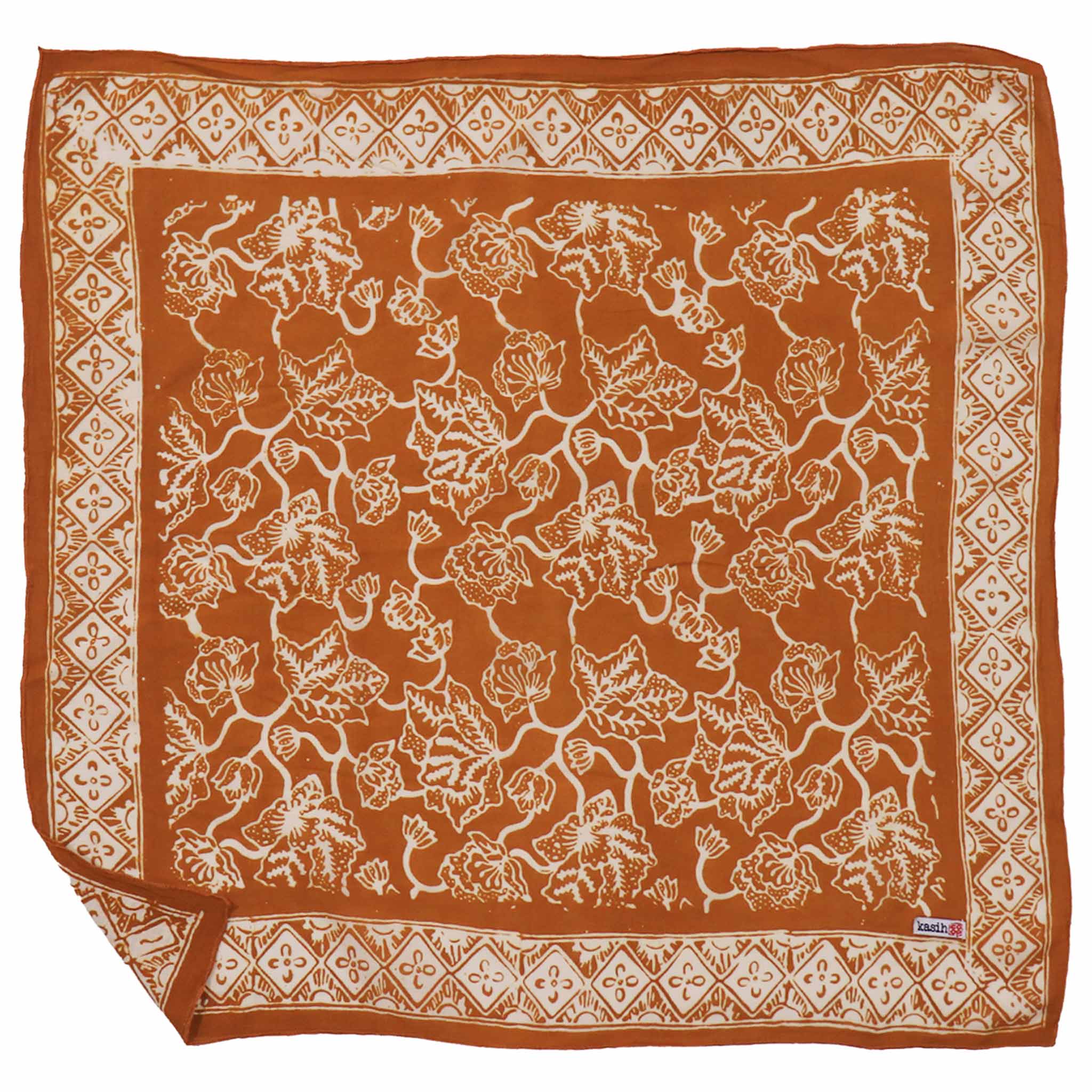 Sunrise, Orange, Mustard Yellow batik cotton bandana