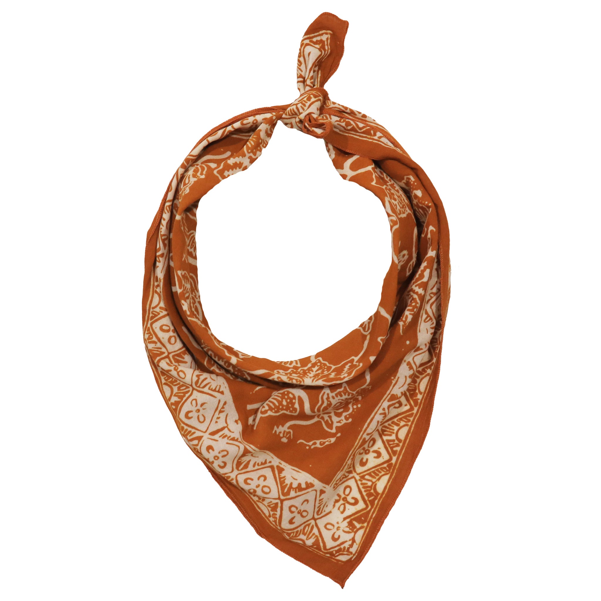 Sunrise, Orange, Mustard Yellow batik cotton bandana