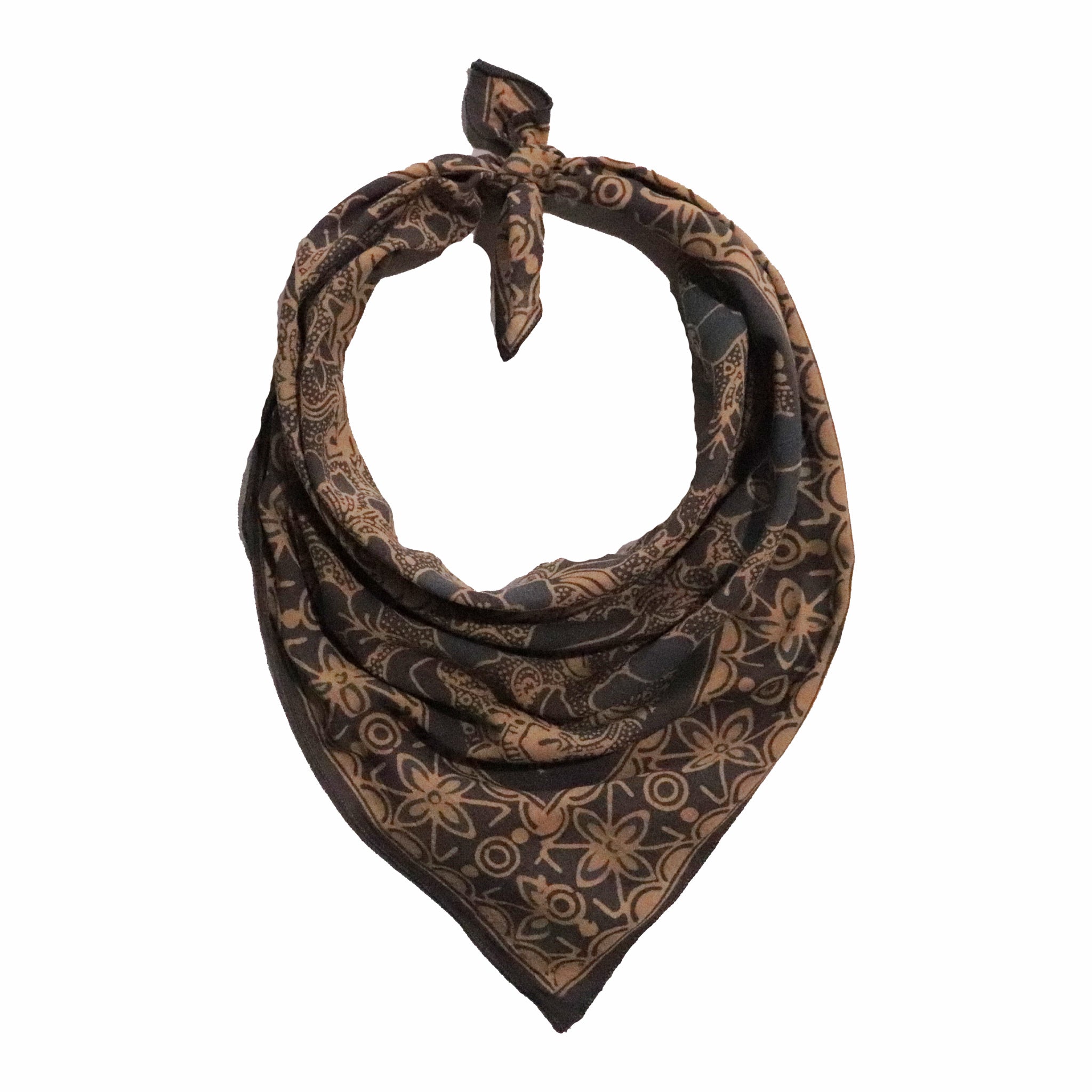 Patterned bandana on a white background