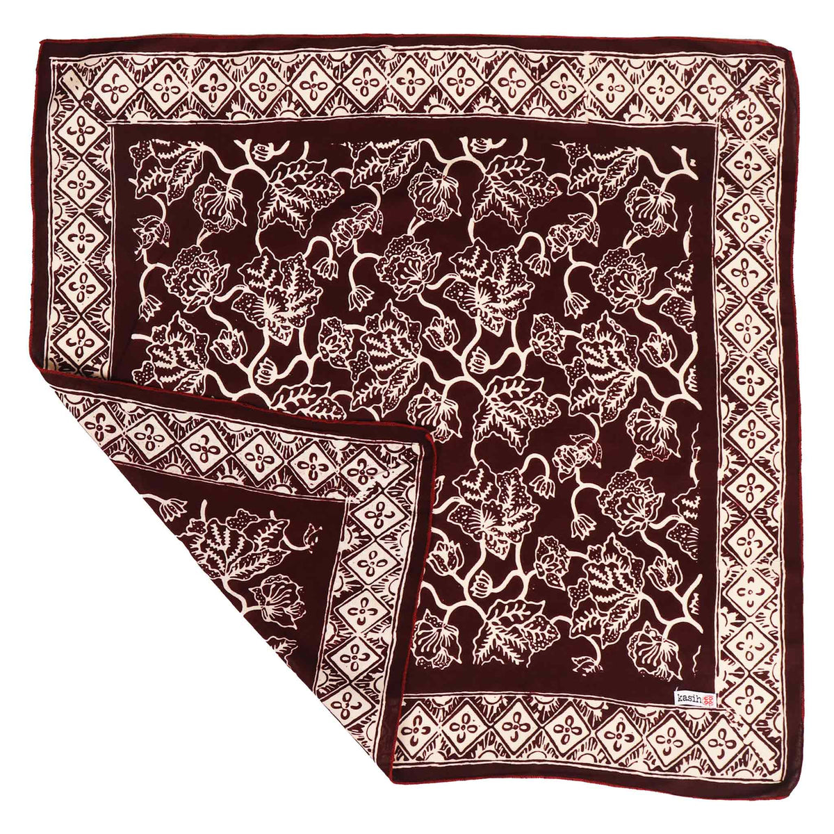 Sunrise, Plum batik cotton bandana