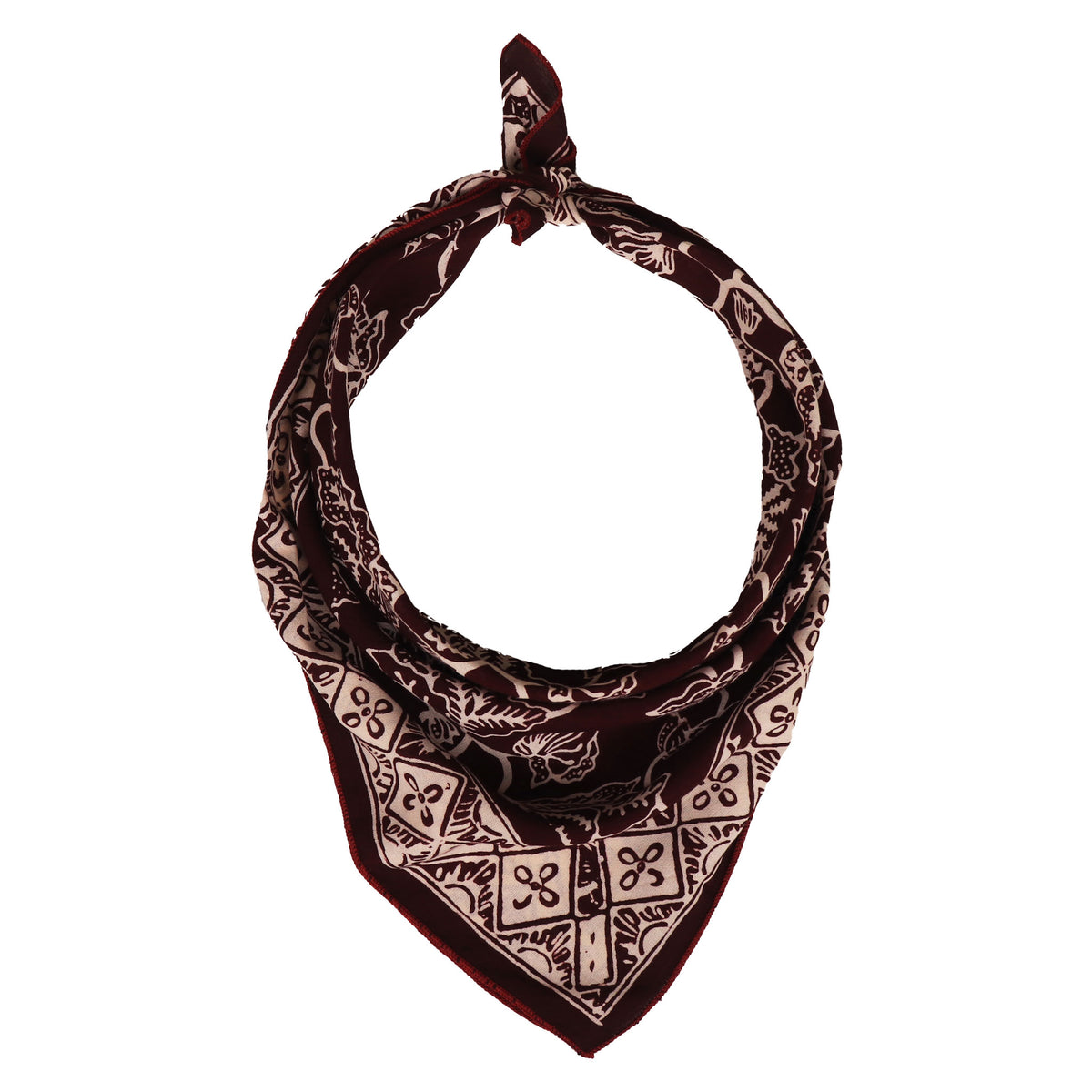 Sunrise, Plum batik cotton bandana