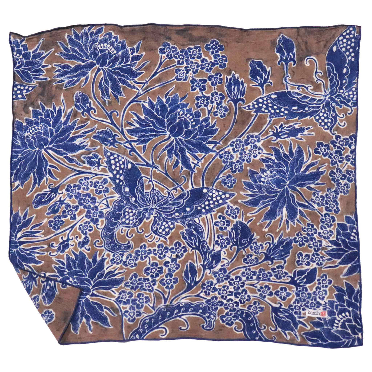 Lotus Blossom batik cotton bandana