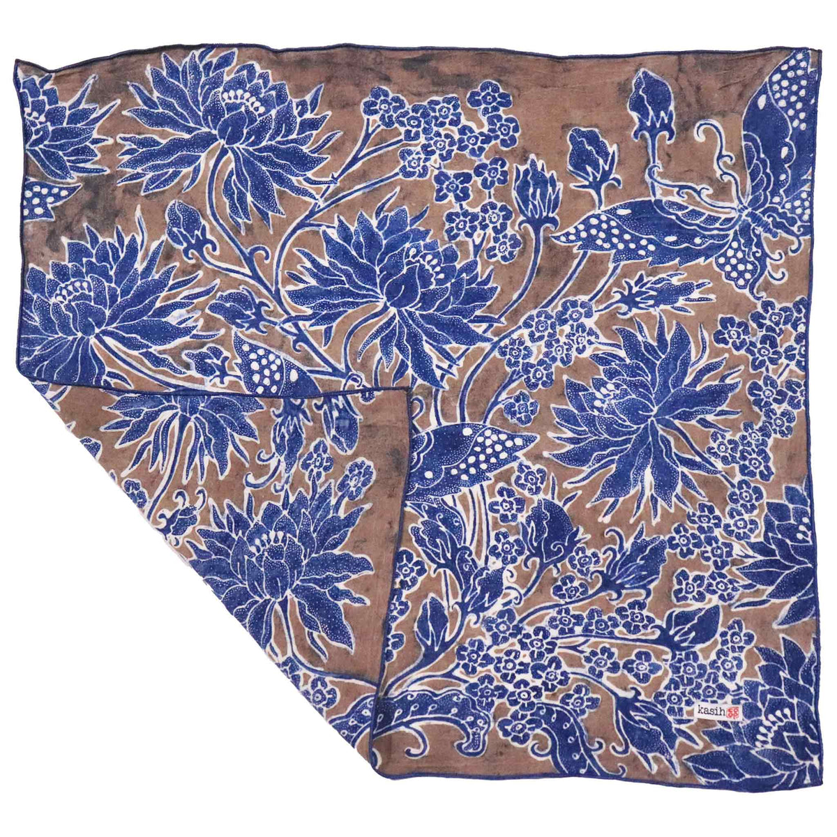 Lotus Blossom batik cotton bandana