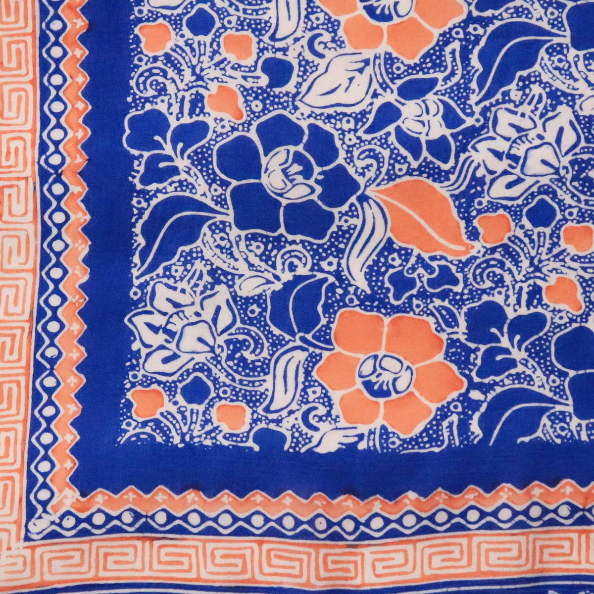 Sunset Sky hand-dyed batik bandana, oversized 27 x 27 inches