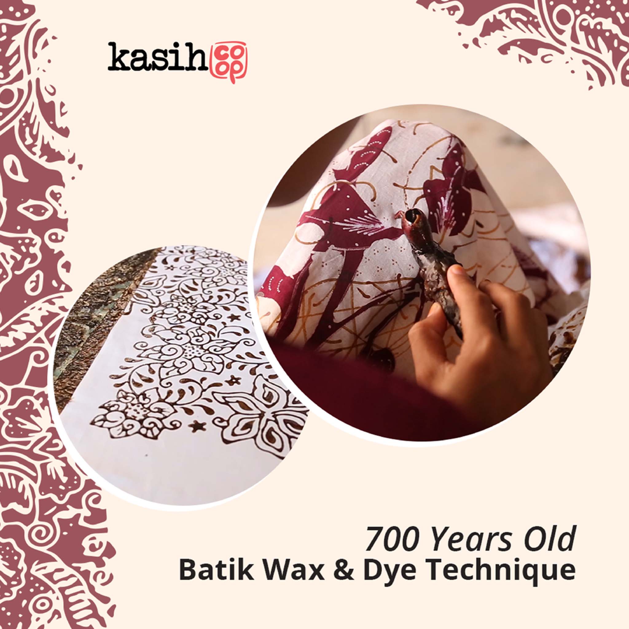kasih coop batik wax and dye canting tool