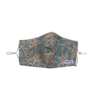 Hand Dyed Indonesia Batik Face Mask Three Layers 100% Cotton with Nose Wire Filter Pocket Soft Elastic Band Blue Burst