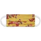 Rectangle Batik Face Mask with Insert Pocket - Yellow Mustard
