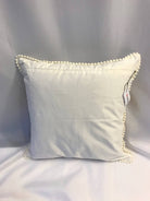 White and Yellow Ikat Pillow. Ethnic, Boho Cushion Case. Handwoven in Indonesia. 16x16