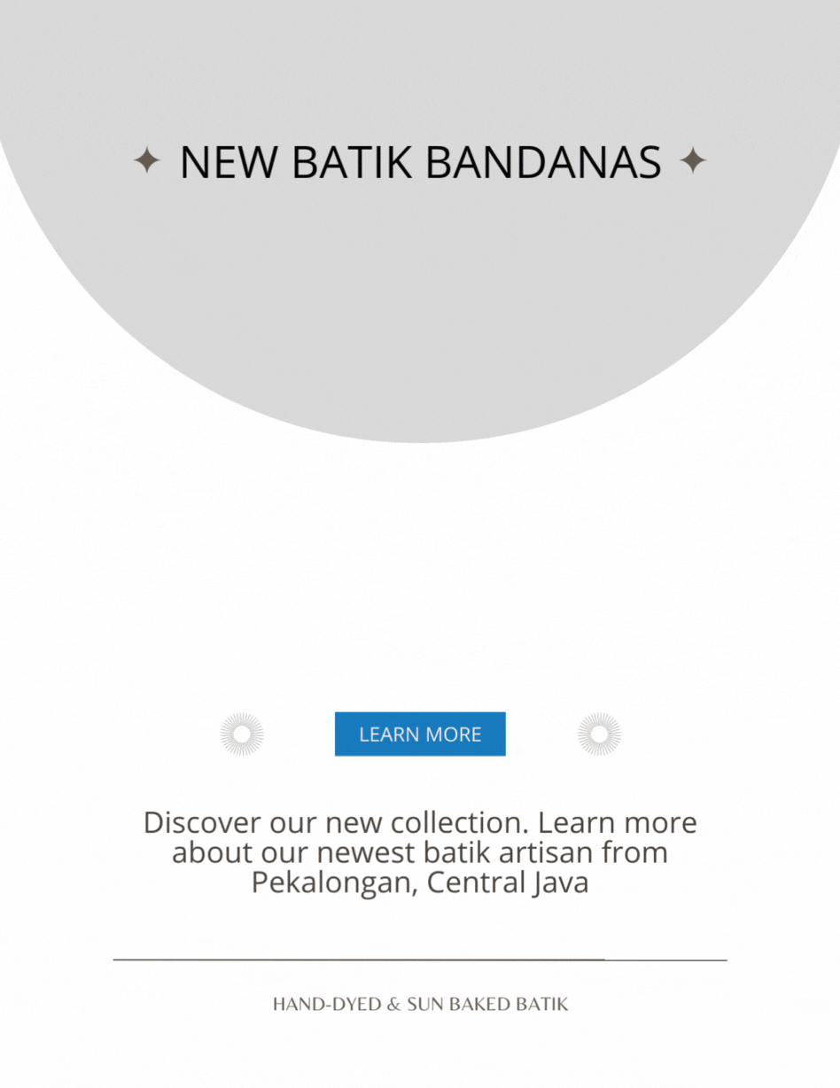 New Summer Collections Hand-Dyed Batik Bandanas