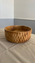 Load image into Gallery viewer, Large Teak Wood Big Carving Salad Bowl with Carvings on the Side, Handcarved in Indonesia