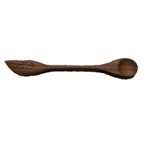 Load image into Gallery viewer, Teak wood Leaf Pattern Spoon