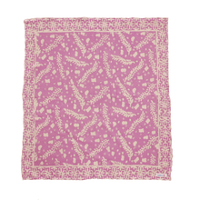 Load image into Gallery viewer, Batik Bandana, Pink Lilac Cream Lightweight 100% cotton, hand dyed hand printed, wax and dye method
