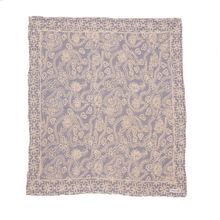 Load image into Gallery viewer, Batik Bandana, gray Lightweight 100% cotton, hand dyed hand printed, wax and dye method