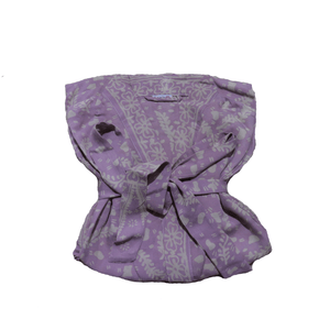 Handmade Batik Robe/ Kimono - Cotton Paris - Lavender