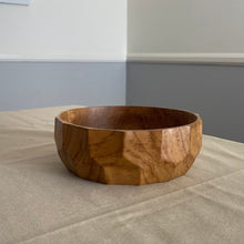 Load image into Gallery viewer, Suar Wood Small Bowl with Caving, Hand Turned by Indonesian Artisans