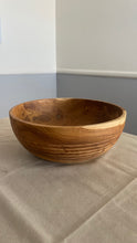 Load image into Gallery viewer, Large Teak Wood Big Carving Salad Bowl with Bottom Carving, Handcarved in Indonesia