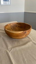 Load image into Gallery viewer, Large Teak Wood Big Carving Salad Bowl with Bottom Carving, Handcarved in Indonesia