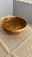 Load image into Gallery viewer, Large Teak Wood Big Carving Salad Bowl with Bottom Carving, Handcarved in Indonesia