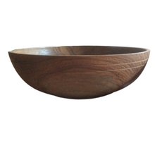 Load image into Gallery viewer, Teak wood bowl handmade in Indonesia small size 7&quot; x 2.3&quot;