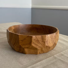 Load image into Gallery viewer, Suar Wood Small Bowl with Caving, Hand Turned by Indonesian Artisans