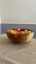 Load image into Gallery viewer, Large Teak Wood Salad Bowl with All Around Carving , Handcarved in Indonesia
