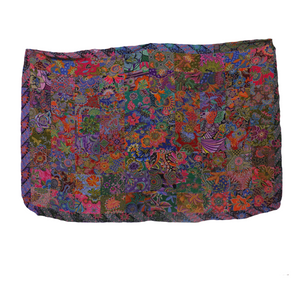 Handmade Reversible Printed Batik Quilt Blanket / Throw - TR0072 - Size 47"x79"