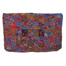 Load image into Gallery viewer, Handmade Reversible Printed Batik Quilt Blanket / Throw - TR0086 - Size 63&quot;x87&quot;