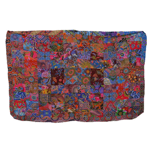 Handmade Reversible Printed Batik Quilt Blanket / Throw - TR0086 - Size 63"x87"