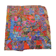 Load image into Gallery viewer, Handmade Reversible Printed Batik Quilt Blanket / Throw - TR0086 - Size 63&quot;x87&quot;