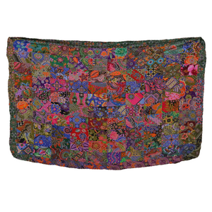 Handmade Reversible Printed Batik Quilt Blanket / Throw - TR0087 - Size 63"x87"