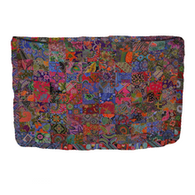Load image into Gallery viewer, Handmade Reversible Printed Batik Quilt Blanket / Throw - TR0088 - Size 63&quot;x87&quot;