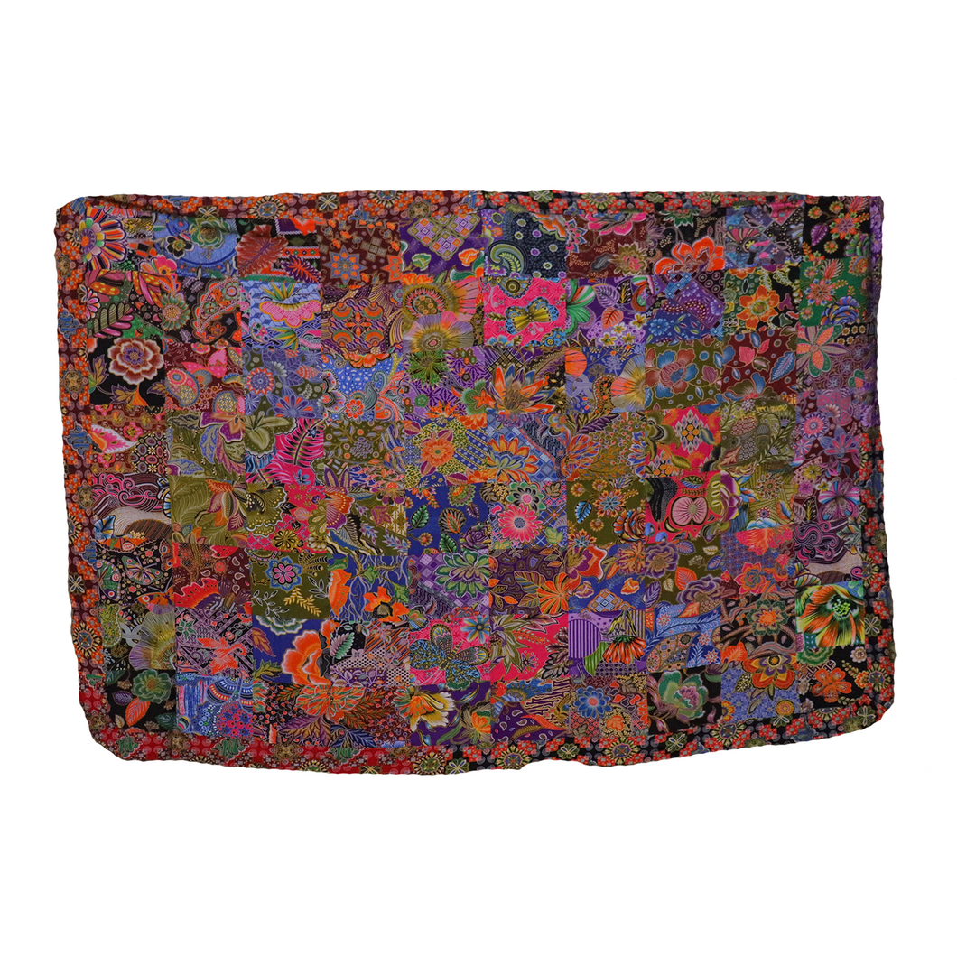 Handmade Reversible Printed Batik Quilt Blanket / Throw - TR0089 - Size 63