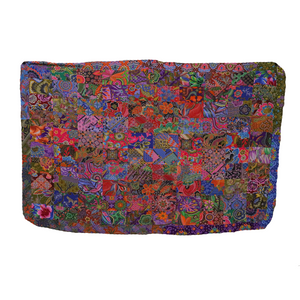 Handmade Reversible Printed Batik Quilt Blanket / Throw - TR0090 - Size 63"x87"