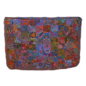 Handmade Reversible Printed Batik Quilt Blanket / Throw - TR0091 - Size 63"x87"