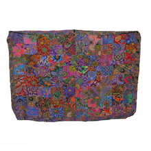 Load image into Gallery viewer, Handmade Reversible Printed Batik Quilt Blanket / Throw - TR0092 - Size 63&quot;x87&quot;