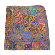 Load image into Gallery viewer, Handmade Reversible Printed Batik Quilt Blanket / Throw - TR0092 - Size 63&quot;x87&quot;