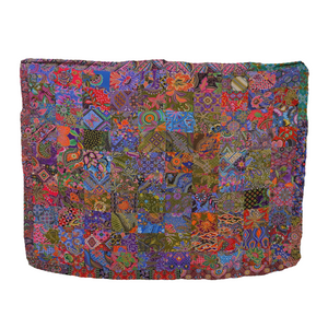 Handmade Reversible Printed Batik Quilt Blanket / Throw - TR0094 - Size 63"x87"