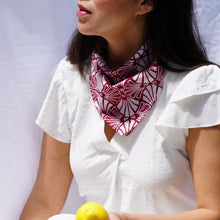 Load image into Gallery viewer, Batik Bandana - Fan in Maroon