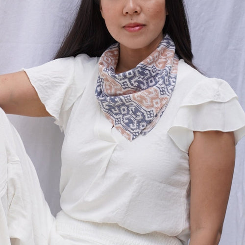 Batik Bandana - Songket Blue Yellow