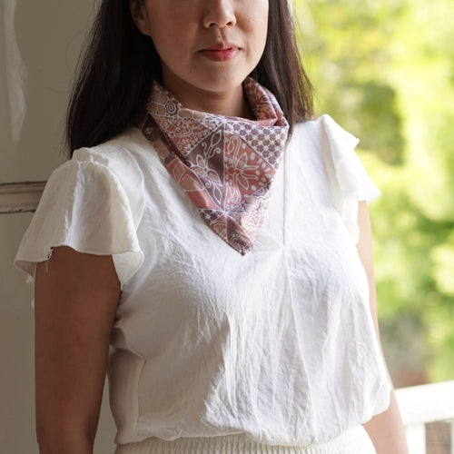 Batik Bandana - Patchwork in brown