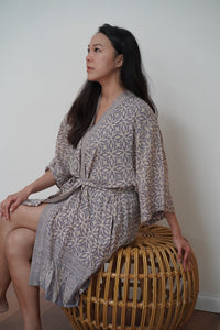 Handmade Batik Robe/ Kimono - Cotton Paris - Harmony