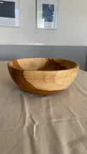 Load image into Gallery viewer, Large Teak Wood Big Carving Salad Bowl with Top Carving, Handcarved in Indonesia