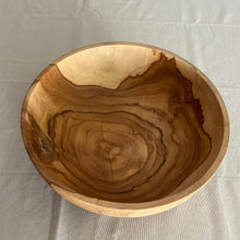 Load image into Gallery viewer, Large Teak Wood Big Carving Salad Bowl with Top Carving, Handcarved in Indonesia