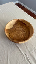 Load image into Gallery viewer, Large Teak Wood Big Carving Salad Bowl with Top Carving, Handcarved in Indonesia