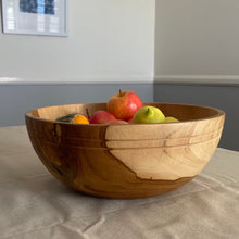Load image into Gallery viewer, Large Teak Wood Big Carving Salad Bowl with Top Carving, Handcarved in Indonesia