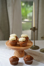 Load image into Gallery viewer, Mahogany Wood Cake Stand Medium Size