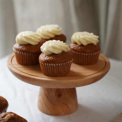 Kasih Coop Teak Wood Cake Stand 